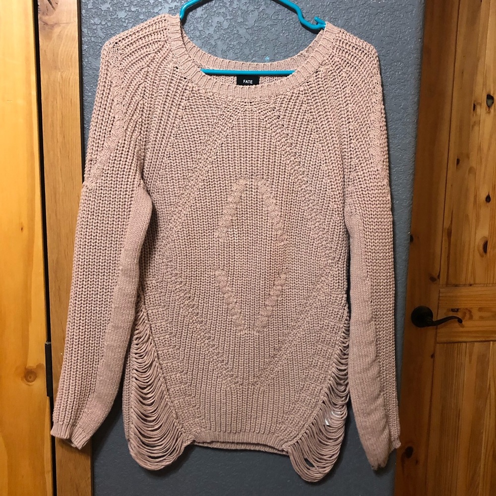 Blush/Nude Long Sweater